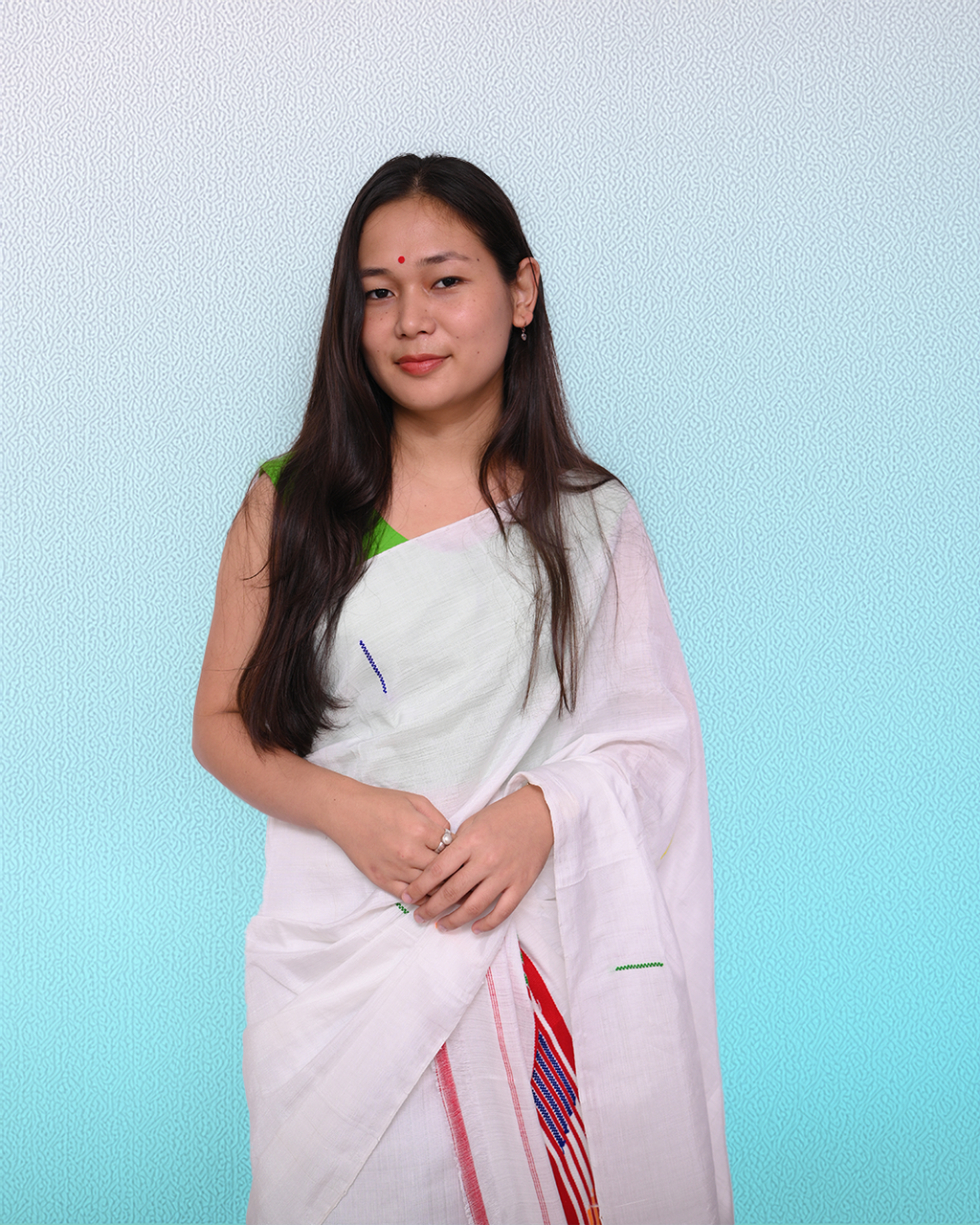 Handcrafted White Dhulai Paat Mekhela Sador